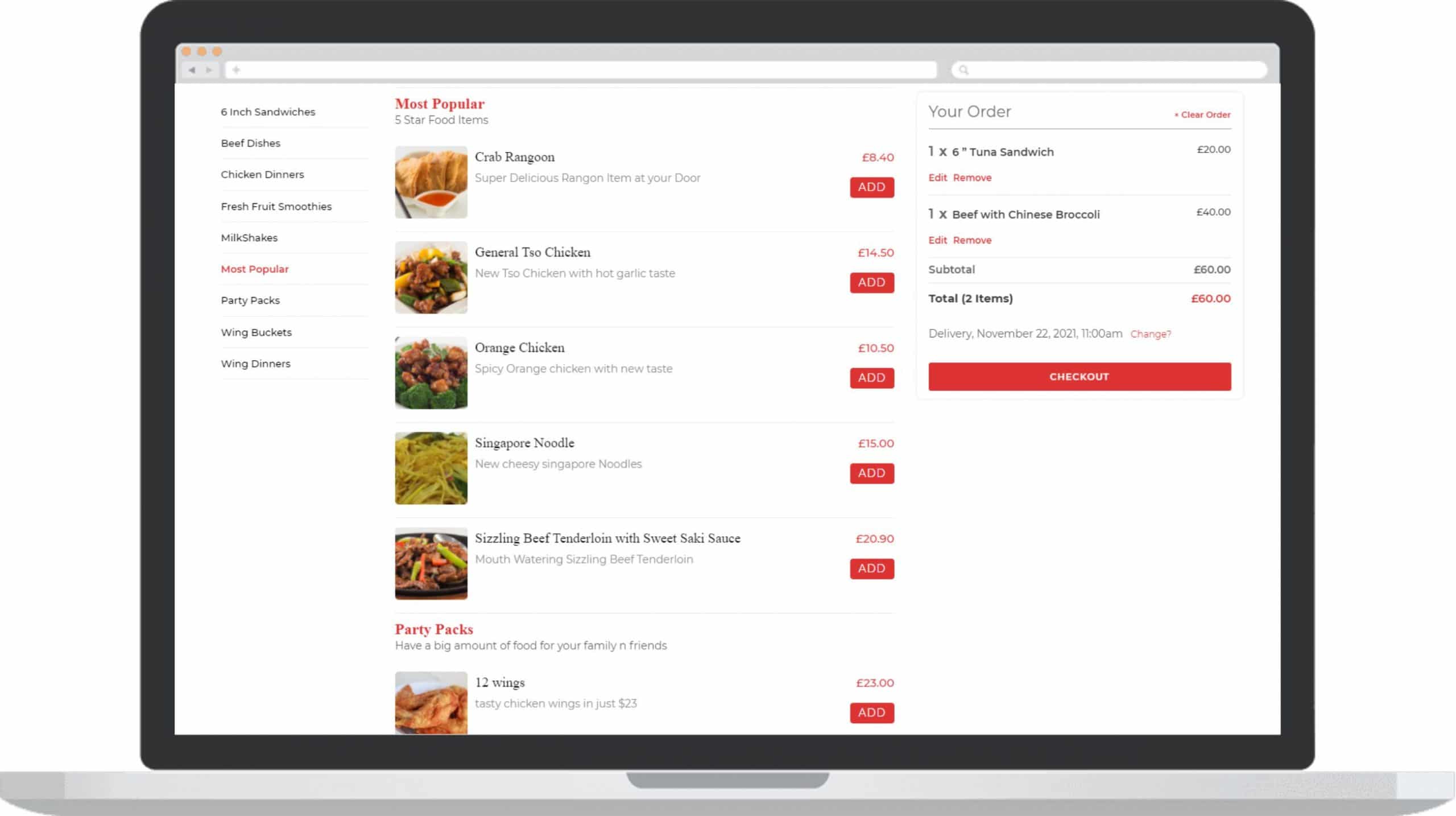 online food ordering