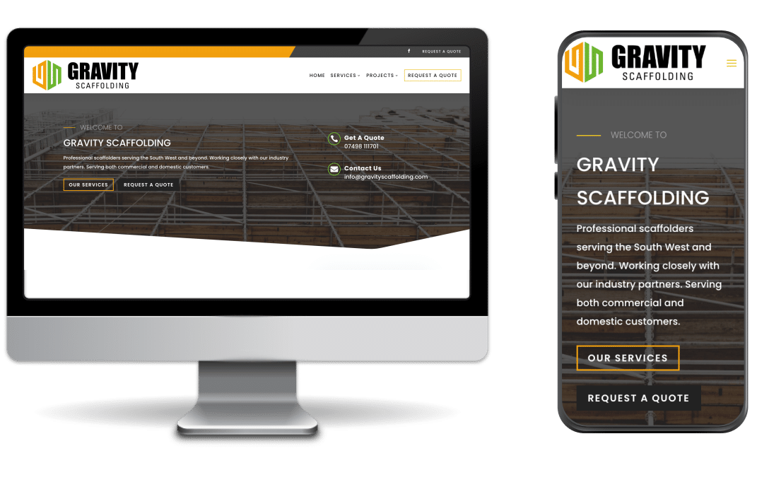 Gravity Scaffolding website