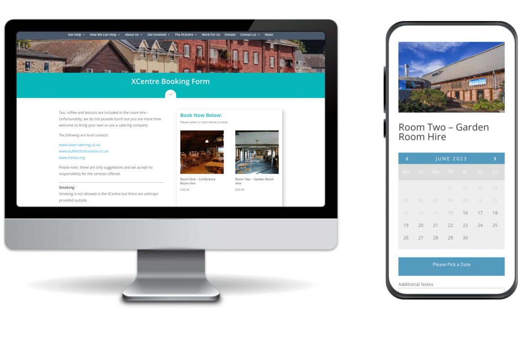Headway Devon Booking System website