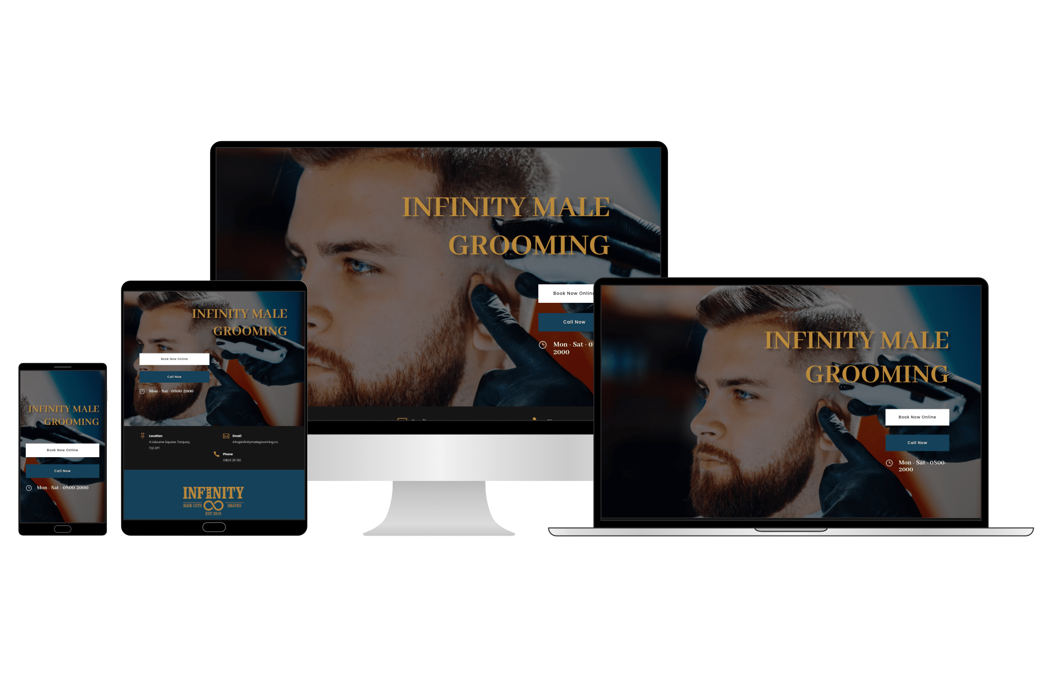 Infinity Male Grooming website