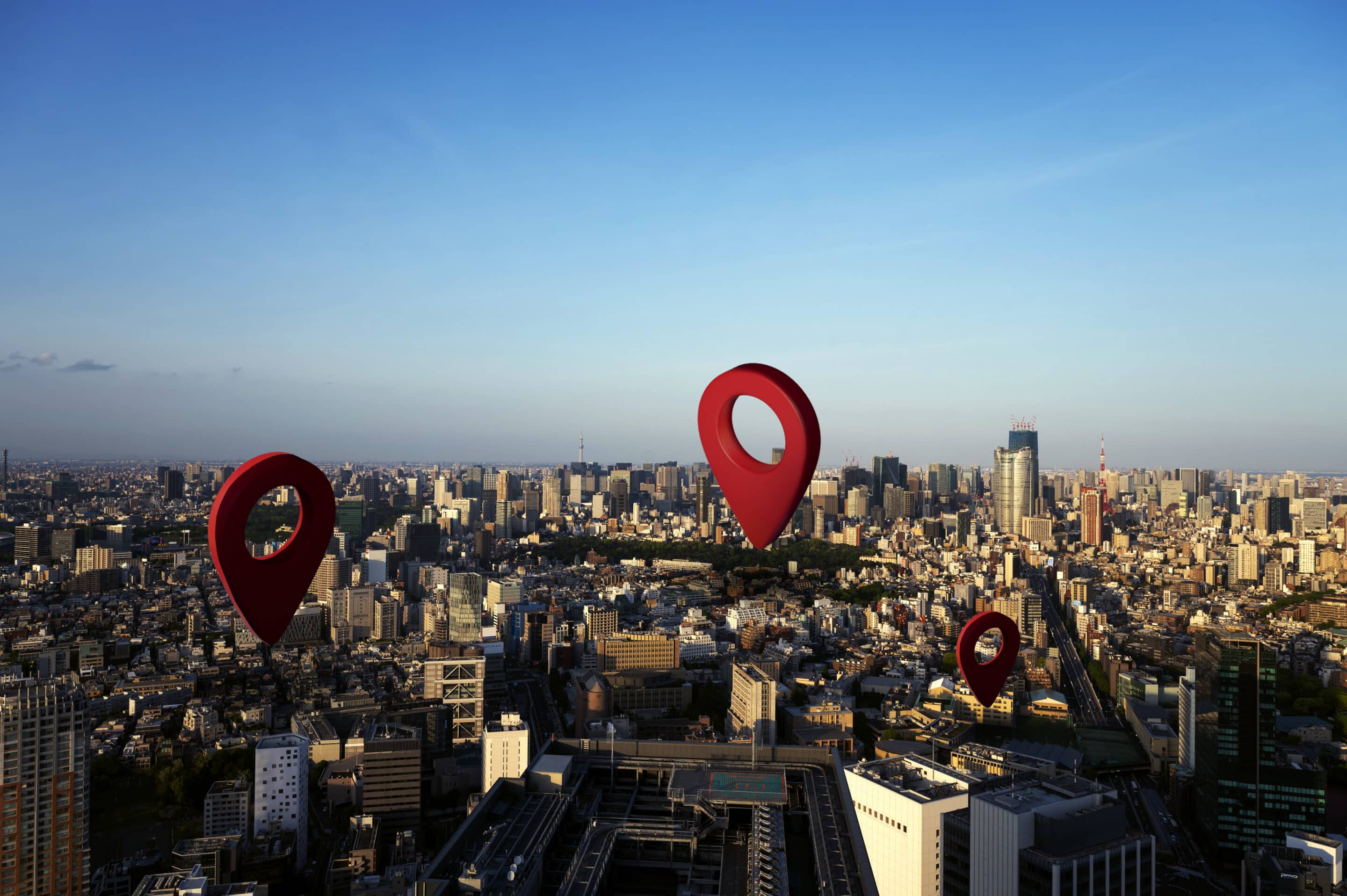location symbol in a city